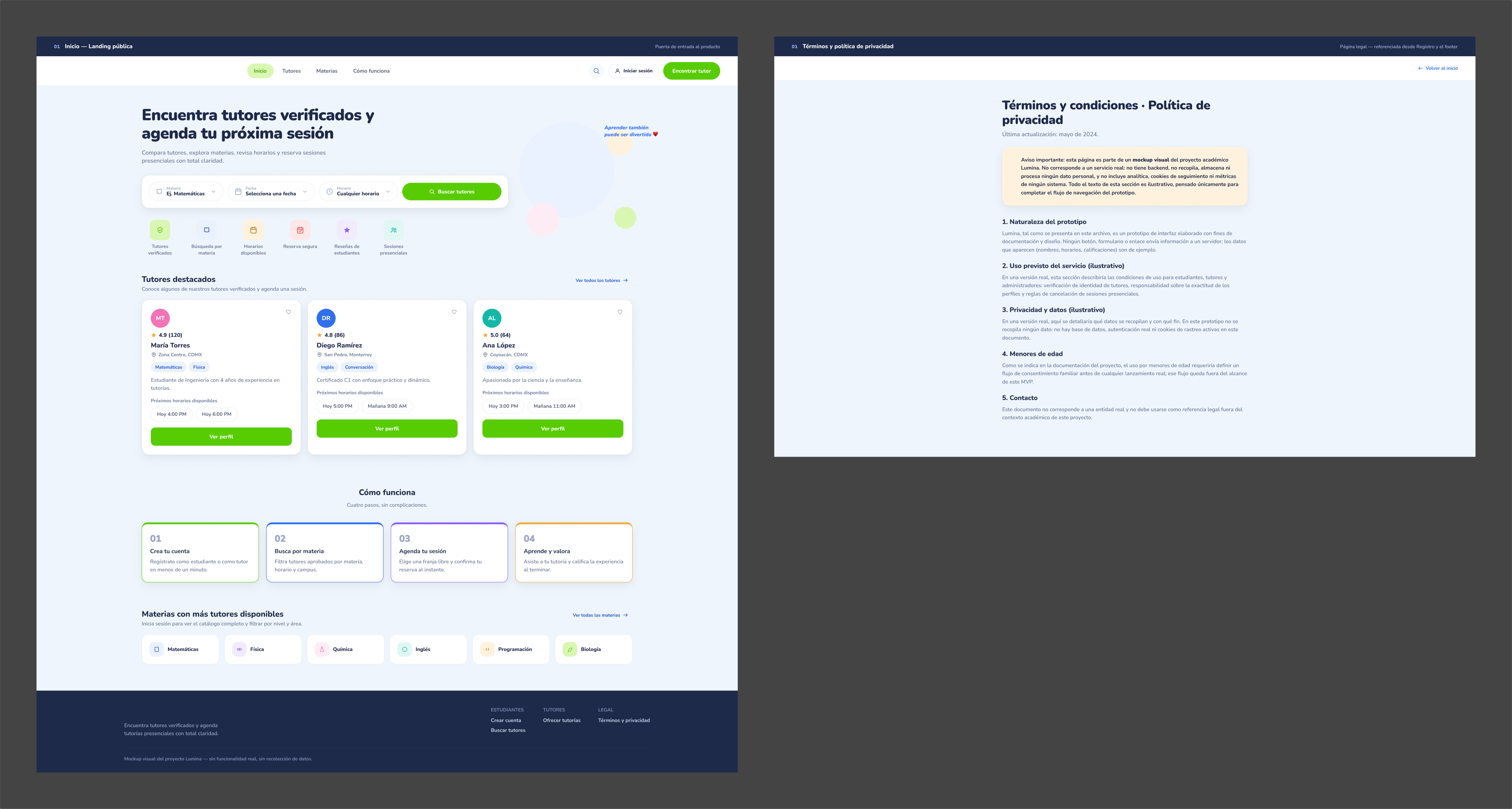 Landing page